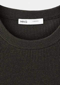 100% cotton fine ribbed knit jumper — Chocolate 7