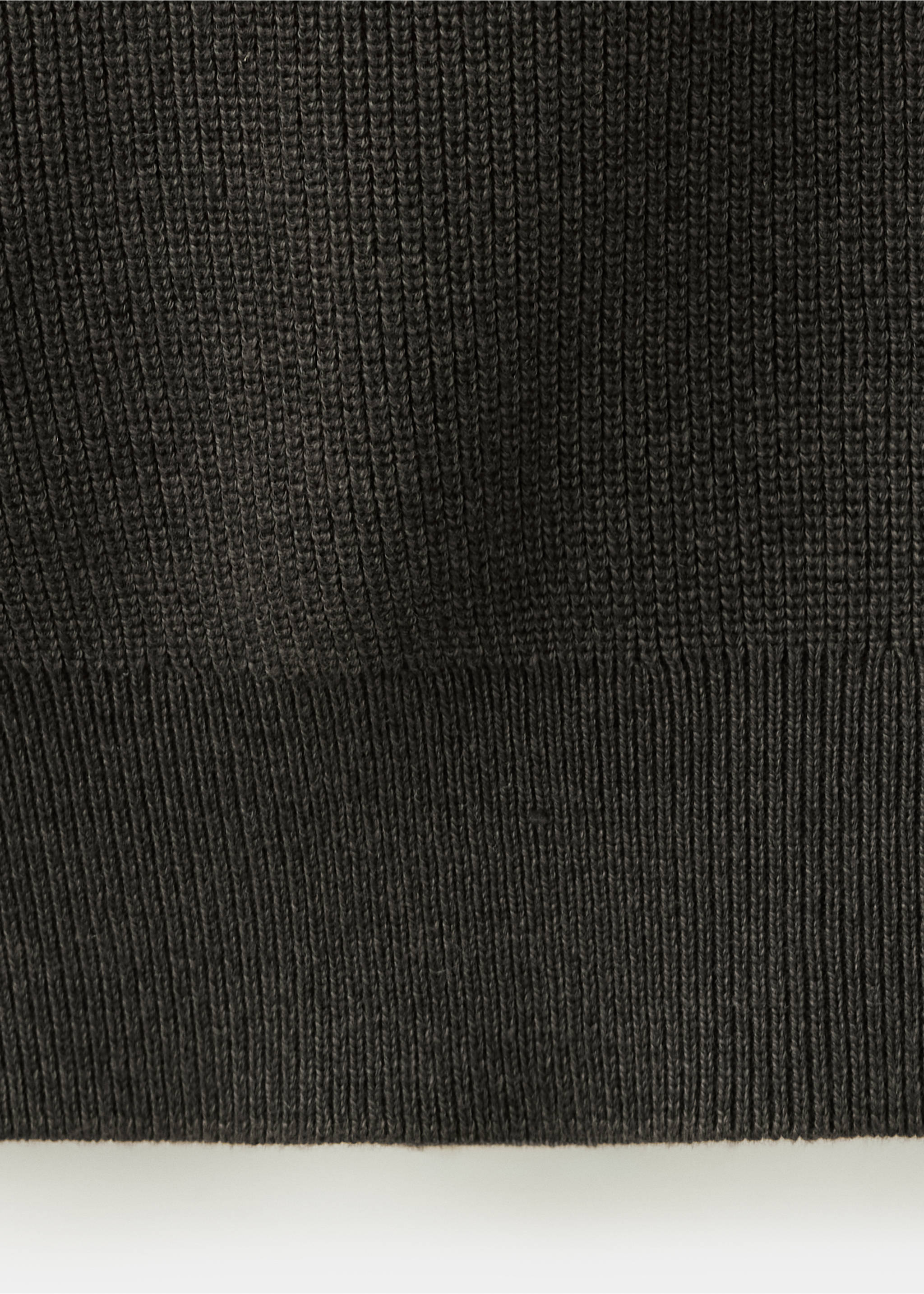 100% fine ribbed cotton sweater - Details of the article 0, Chocolate. Ref: 37075154-00.