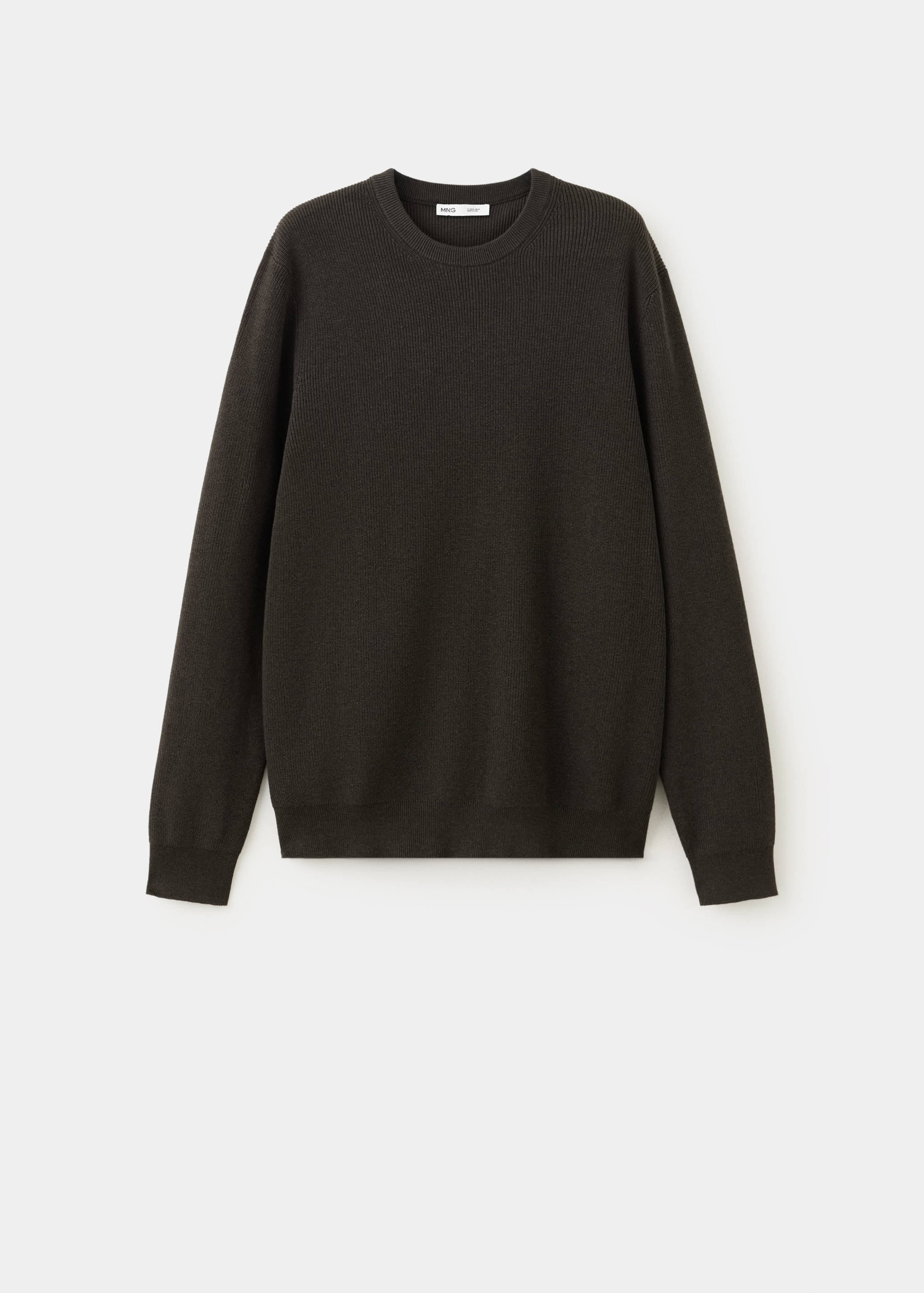 100% fine ribbed cotton sweater - Article without model
