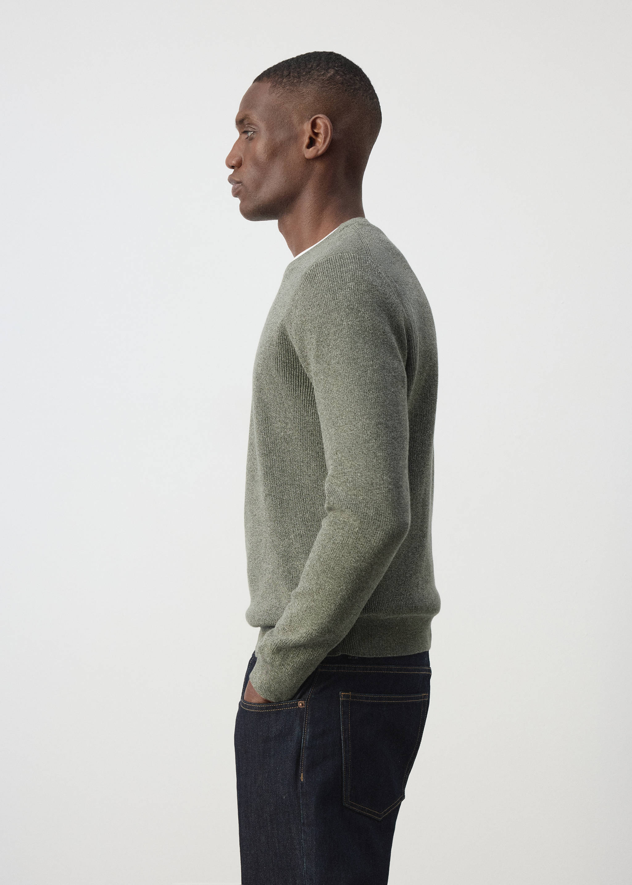 100% fine ribbed cotton sweater - Details of the article 2