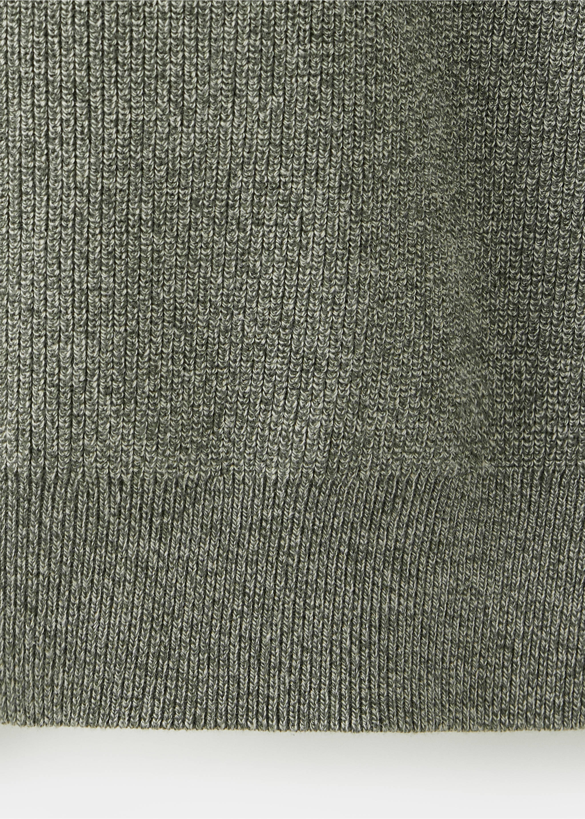 100% fine ribbed cotton sweater - Details of the article 0, Khaki. Ref: 37075154-00.