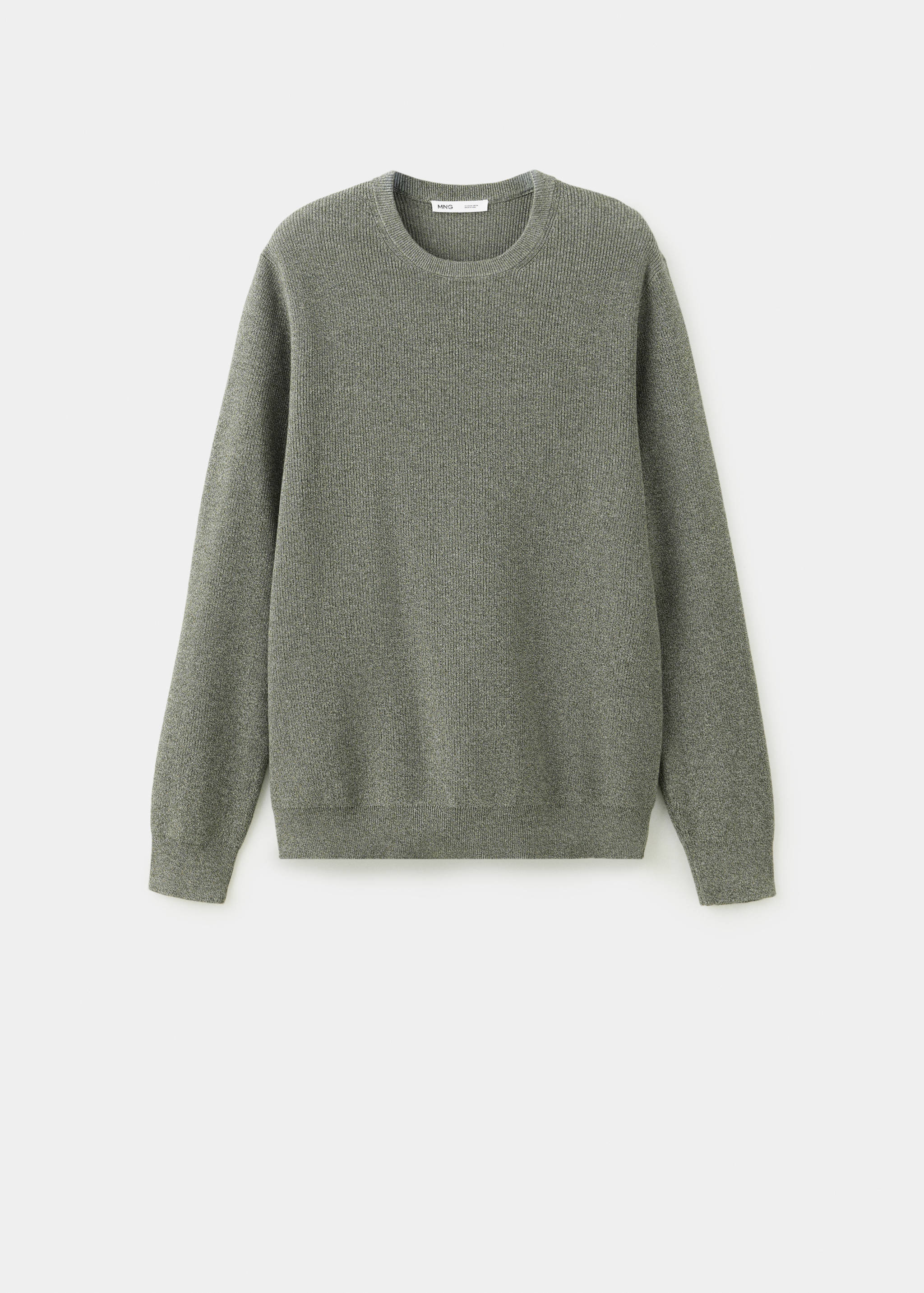 100% fine ribbed cotton sweater - Article without model