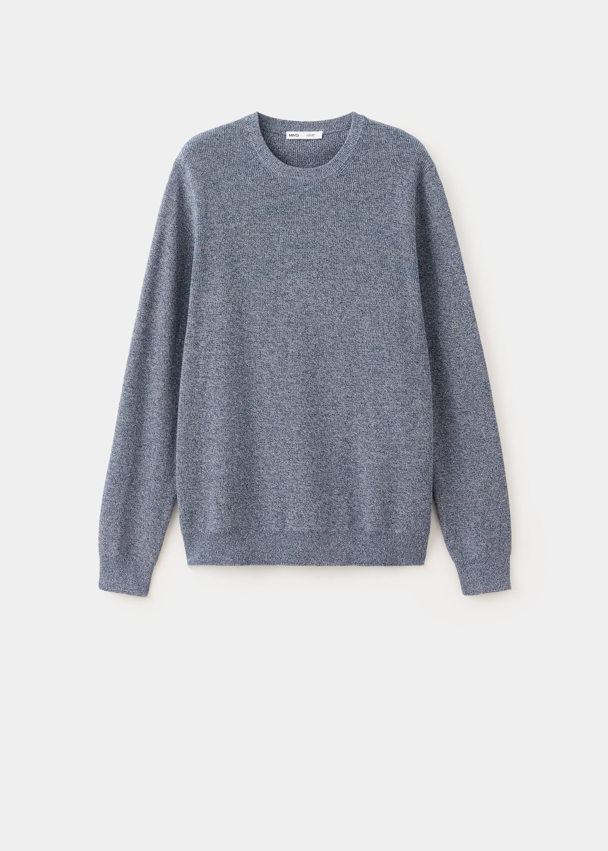 100% fine ribbed cotton sweater - Article without model