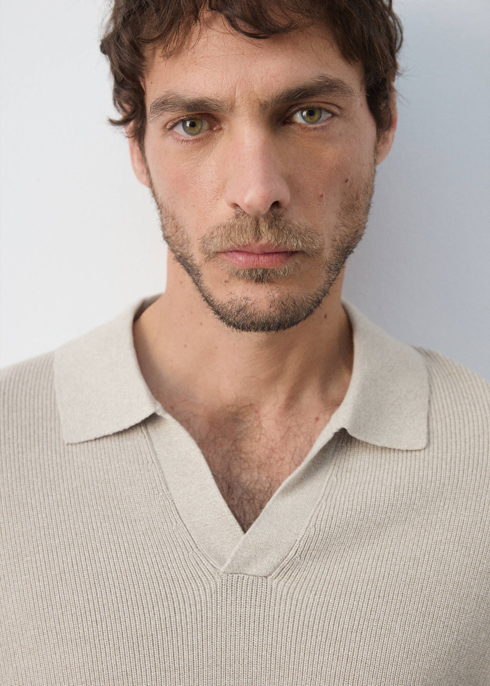 100% cotton knitted polo shirt - Details of the article 1