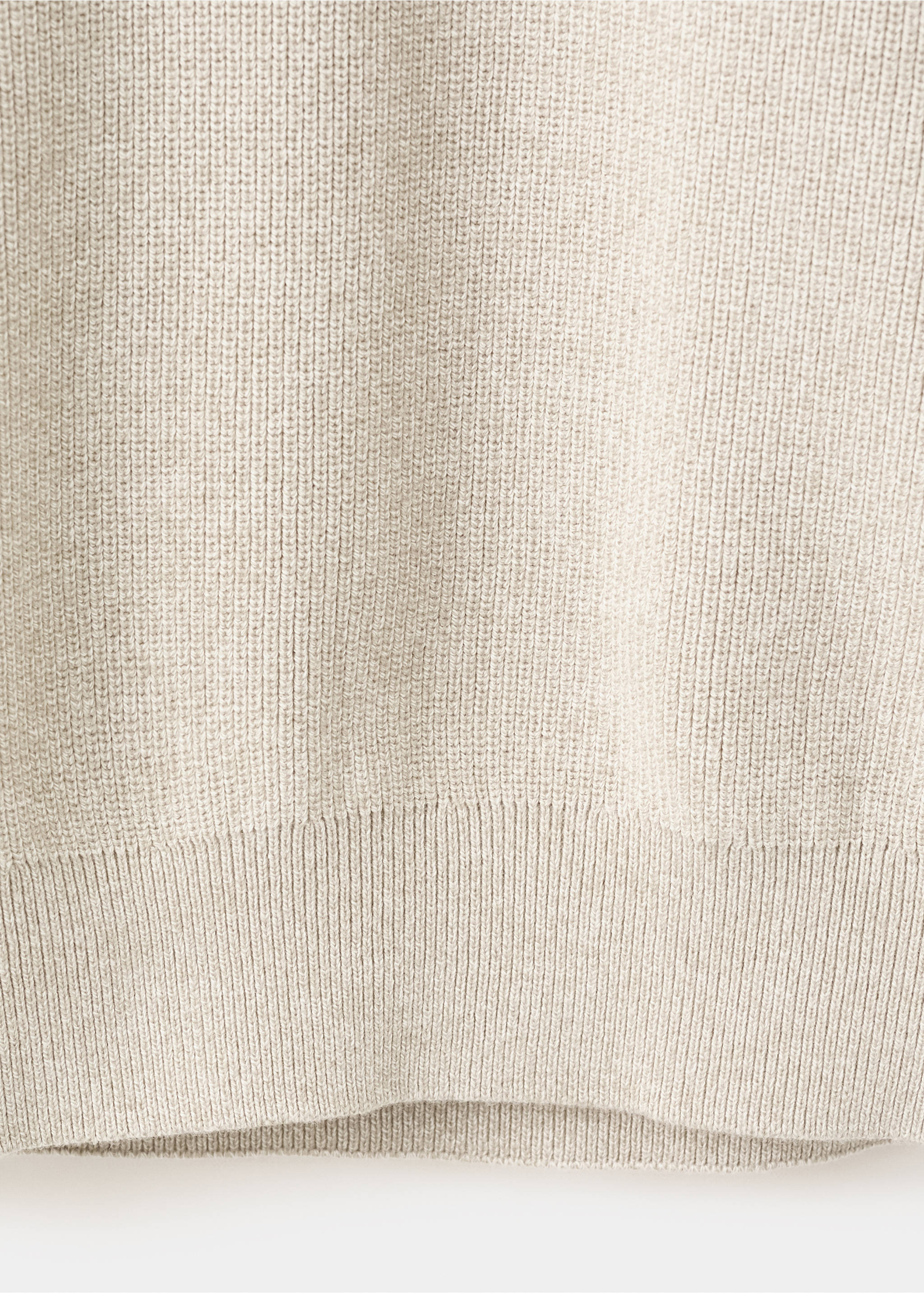 100% cotton knitted polo shirt - Details of the article 0, Beige. Ref: 37075157-00.