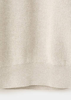 Ribbed cotton polo sweater — Beige 9