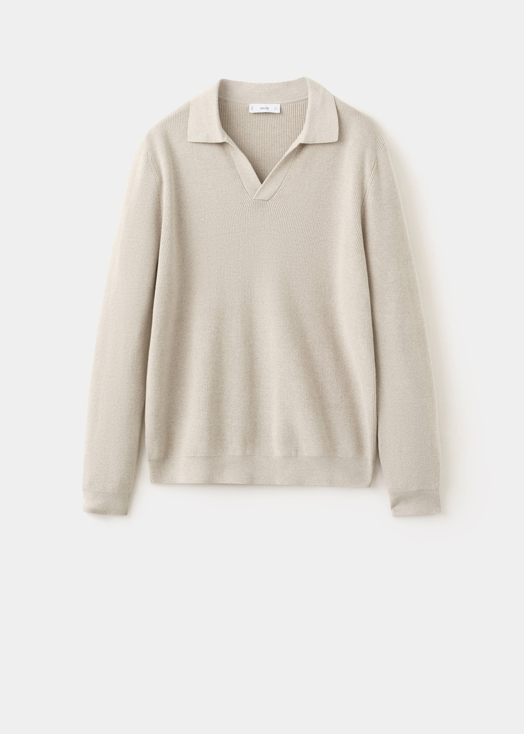 100% cotton knitted polo shirt - Article without model