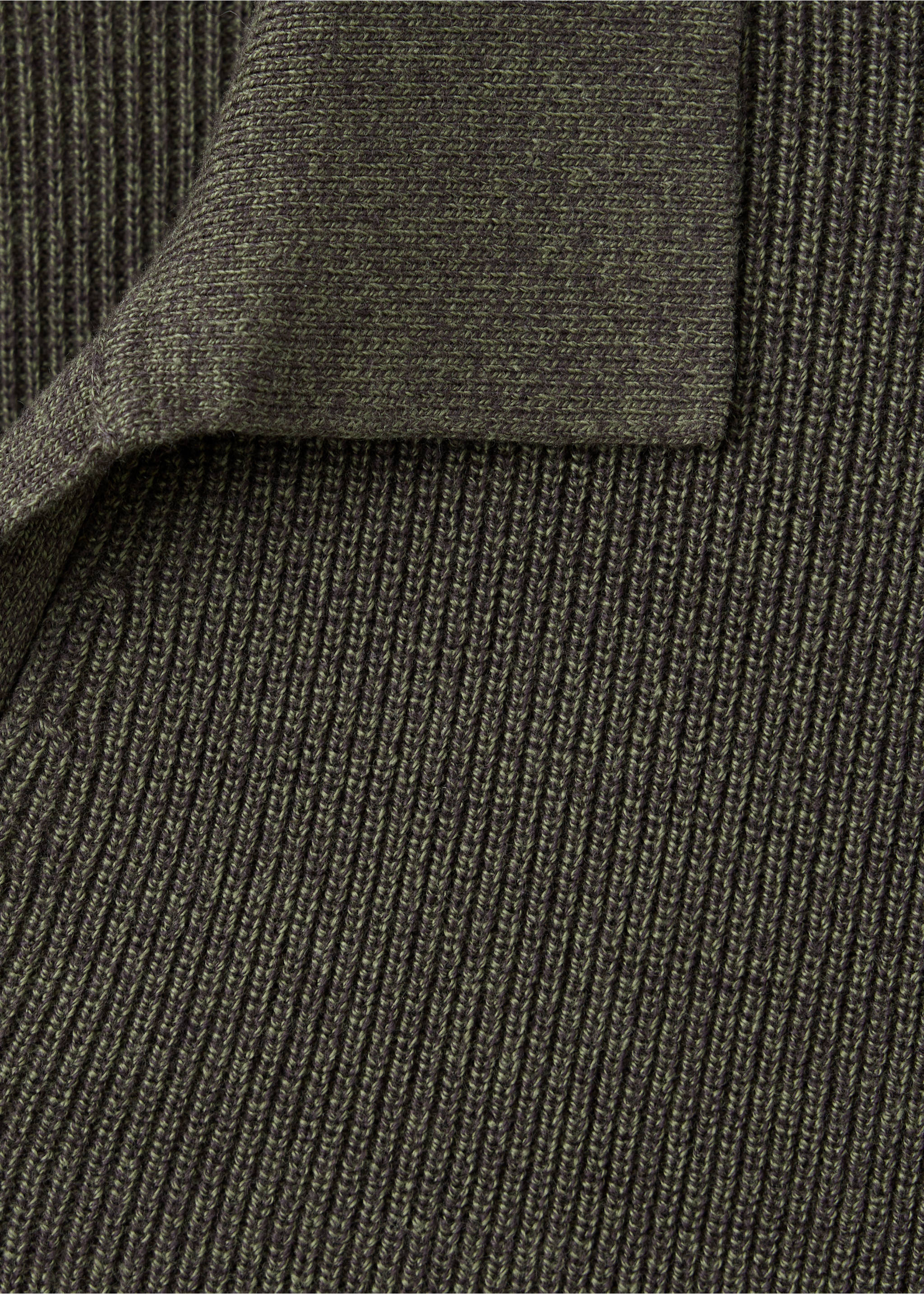100% cotton knitted polo shirt - Details of the article 8, Dark Green. Ref: 37075157-00.