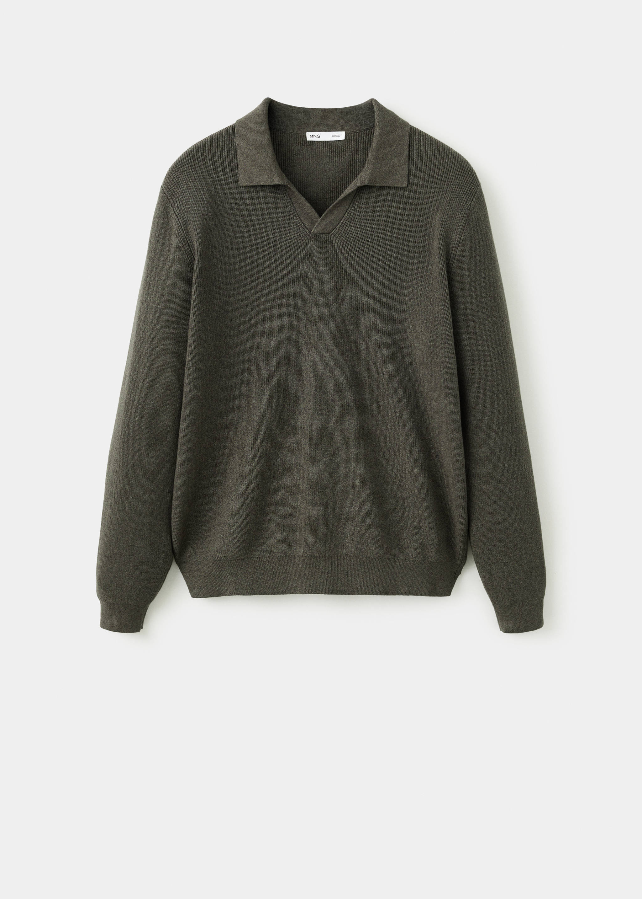 100% cotton knitted polo shirt - Article without model