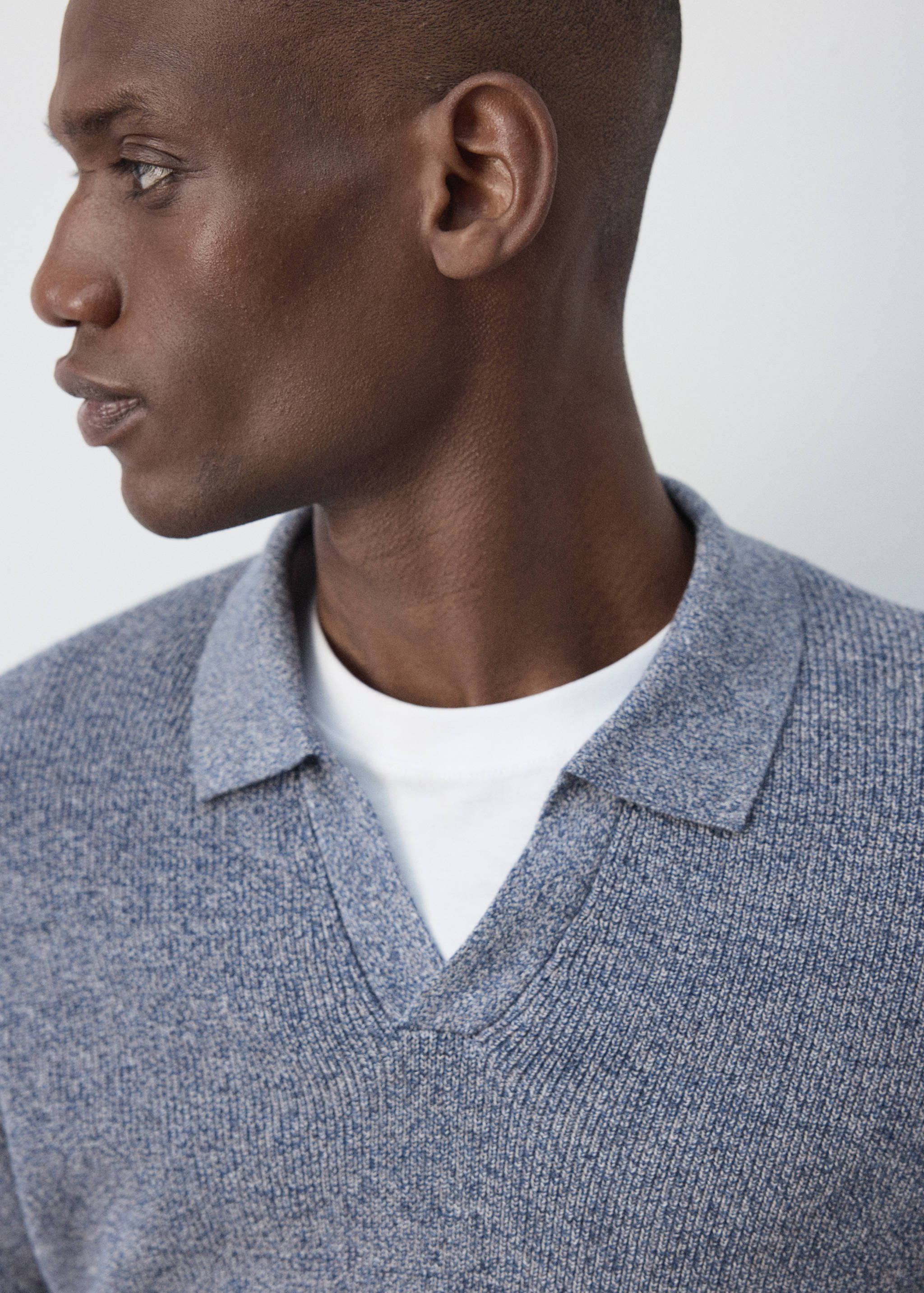100% cotton knitted polo shirt - Details of the article 1