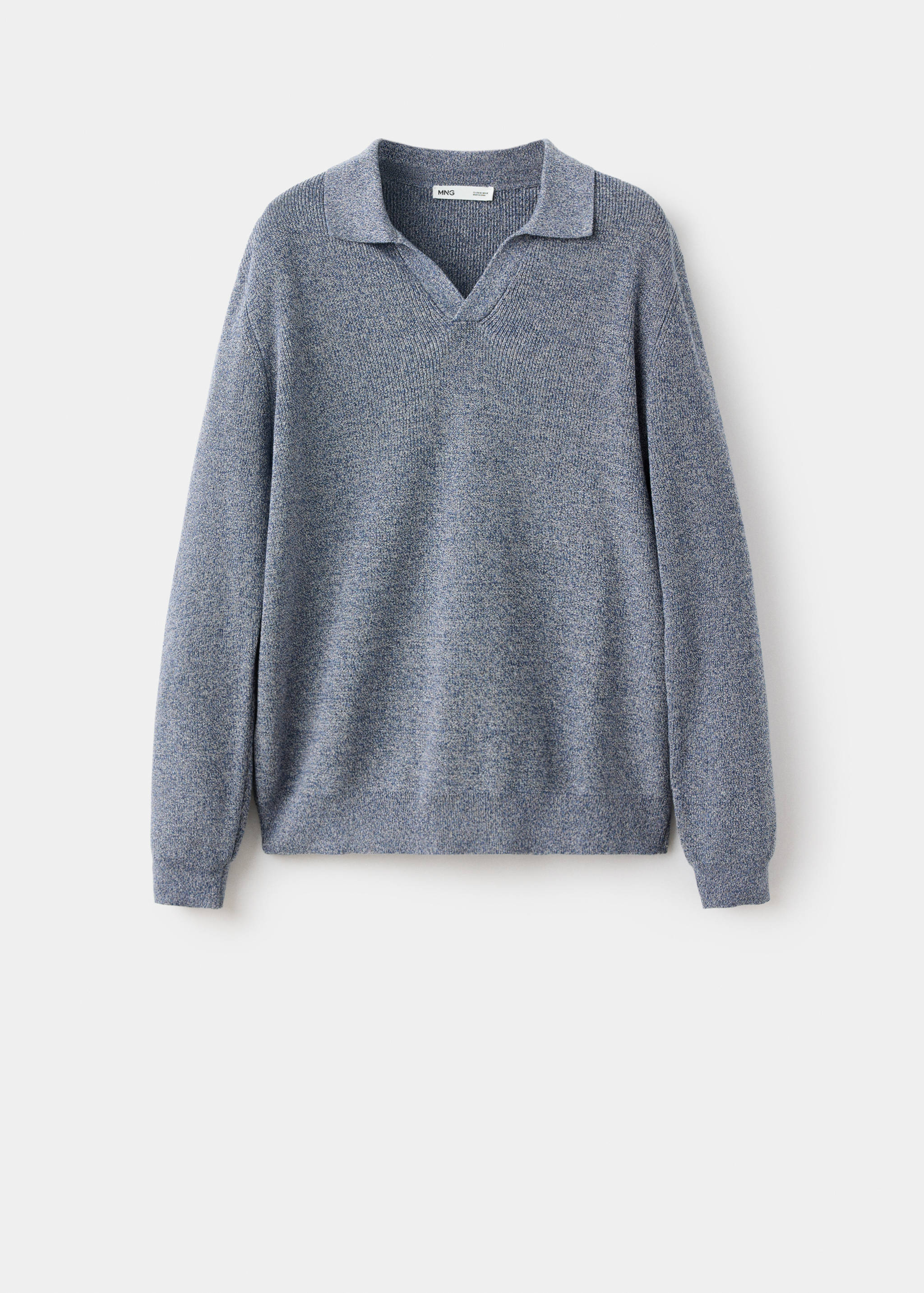 100% cotton knitted polo shirt - Article without model