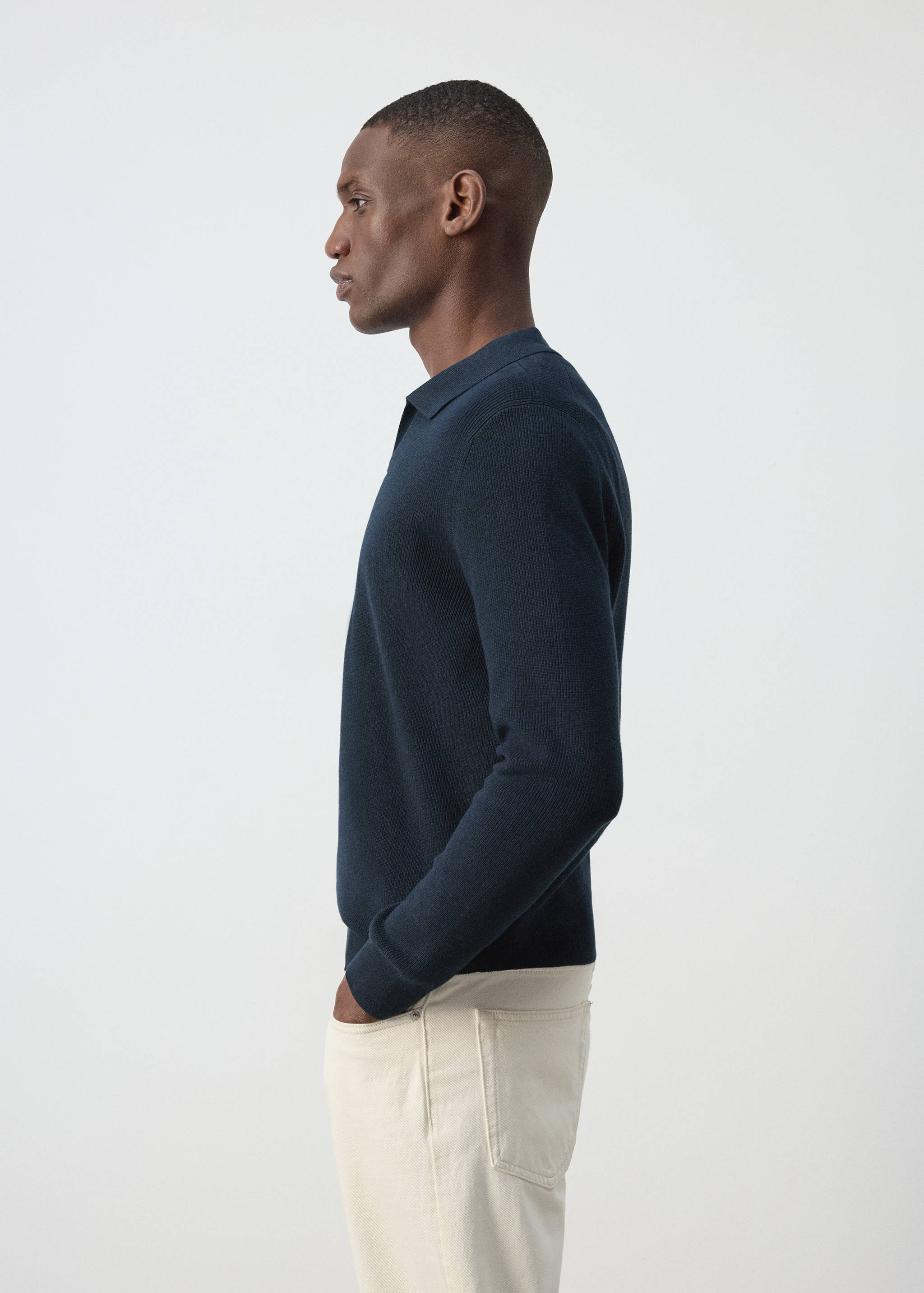 100% cotton knitted polo shirt - Details of the article 2