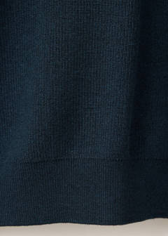 Ribbed cotton polo sweater — Navy 9
