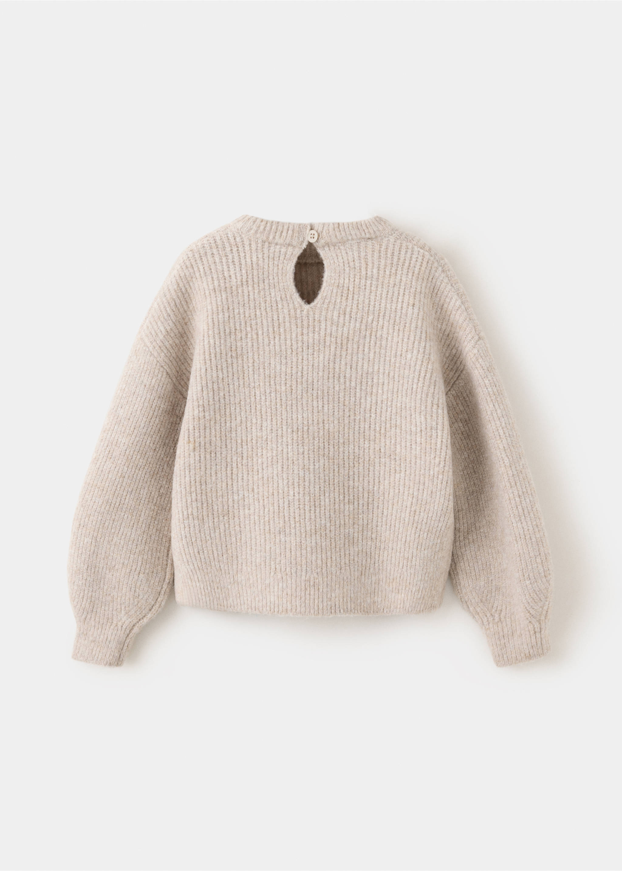 Cat knit jumper - Reverse of the article, Medium Brown. Ref: 37075160-00.