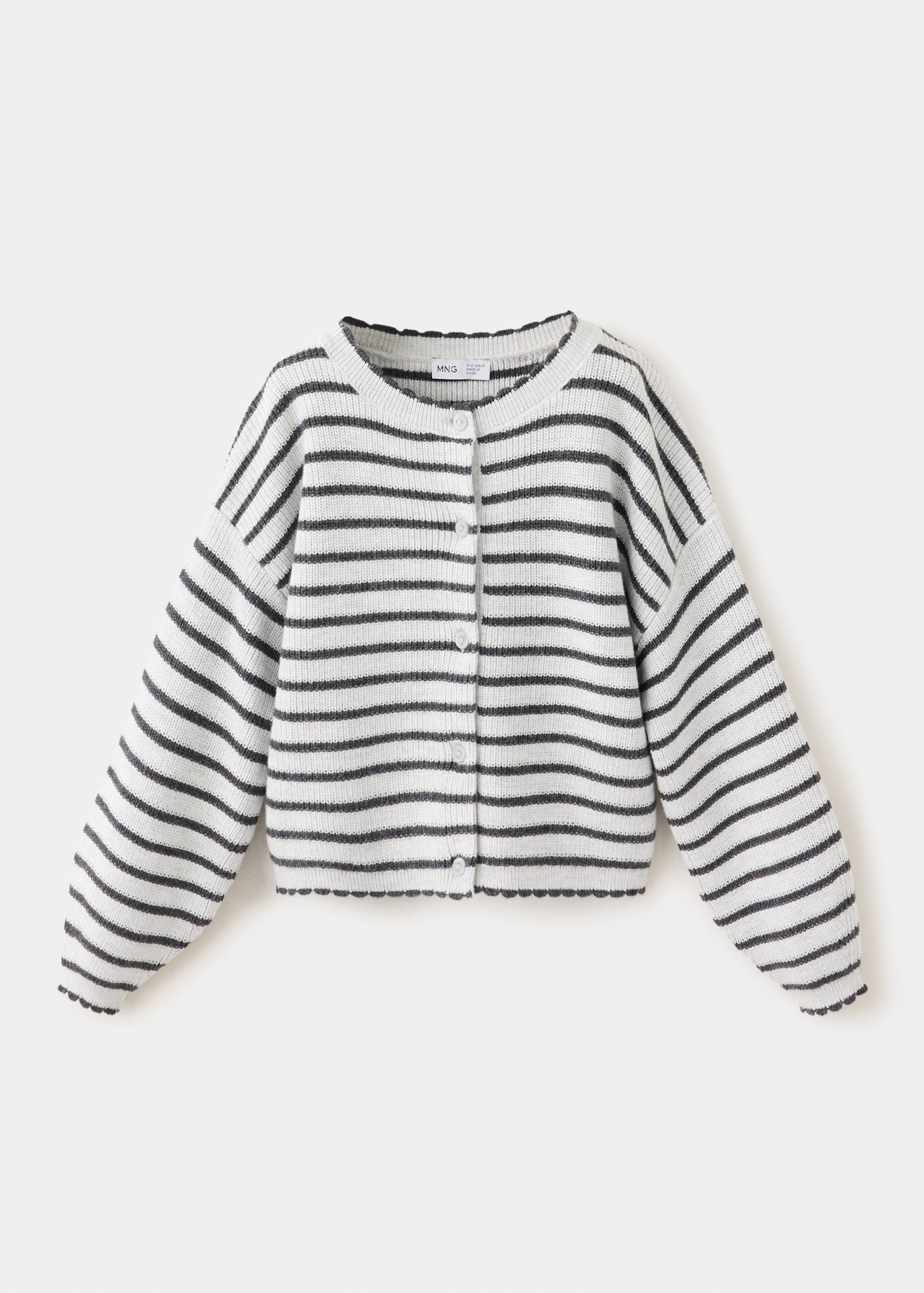 Ribbed knitted cardigan - Article without model