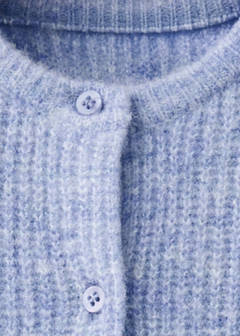 Ribbed knitted cardigan — Blue 4
