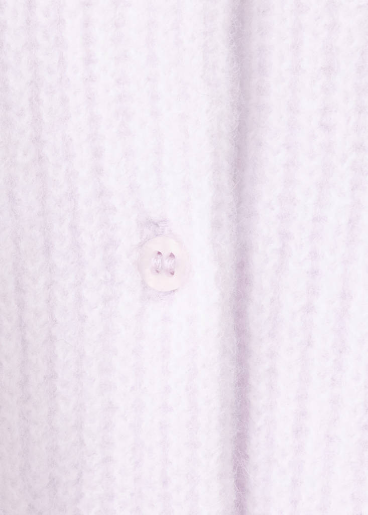 Ribbed knitted cardigan — Light/Pastel Purple