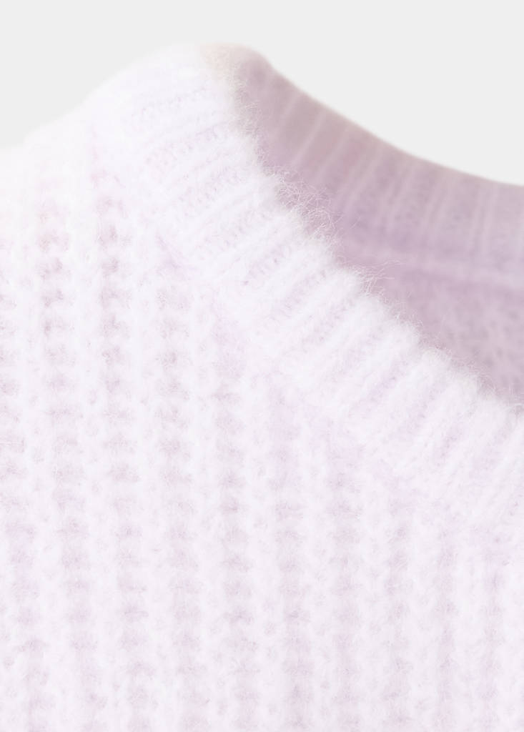 Ribbed knitted cardigan — Light/Pastel Purple