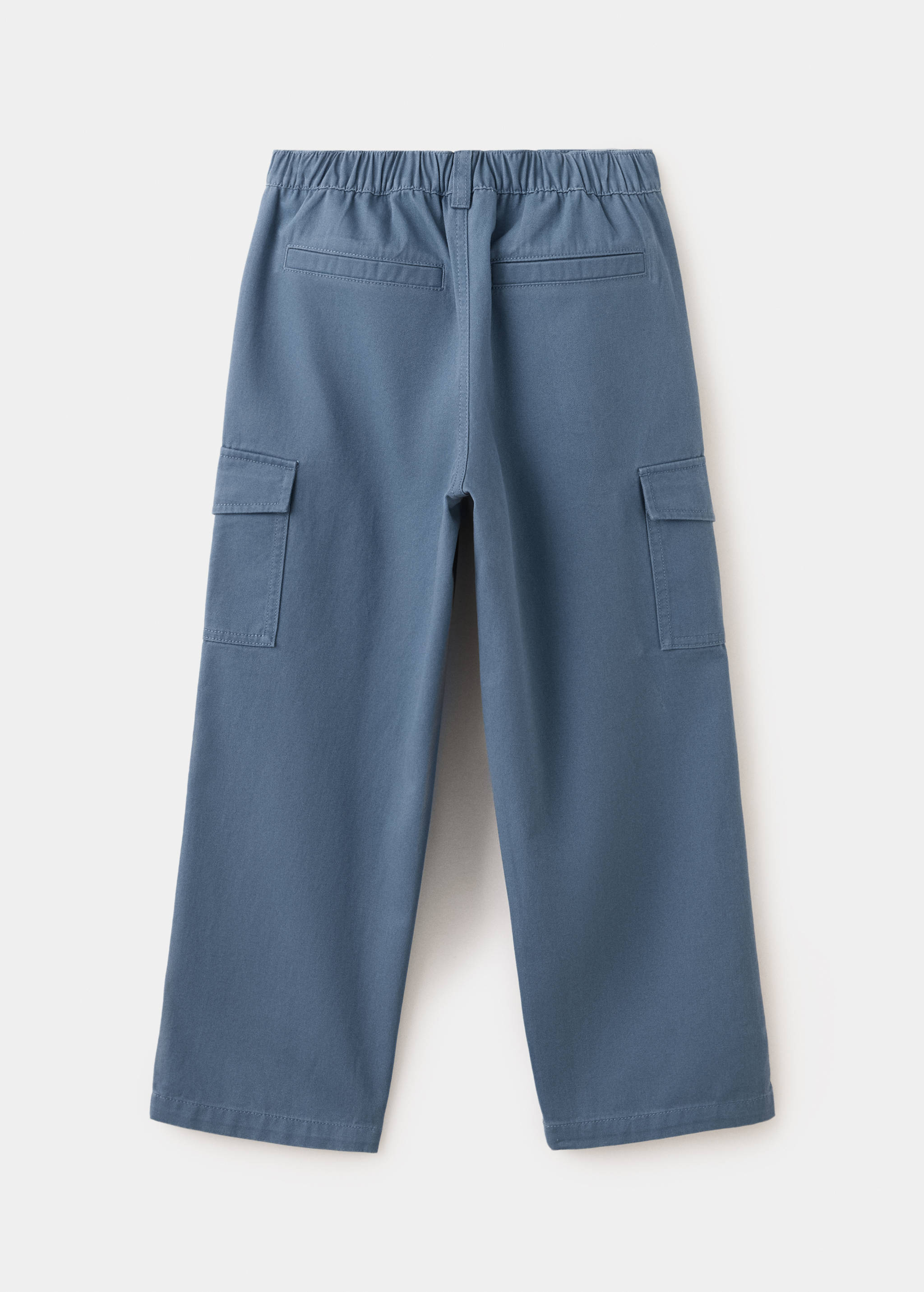 Calças cargo de algodão regular fit - Verso do artigo