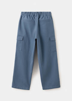 Regular fit cotton cargo trousers — Blue 6