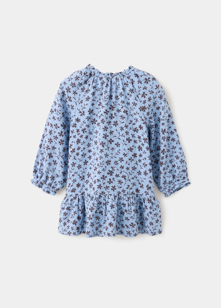 Flower print dress — Blue