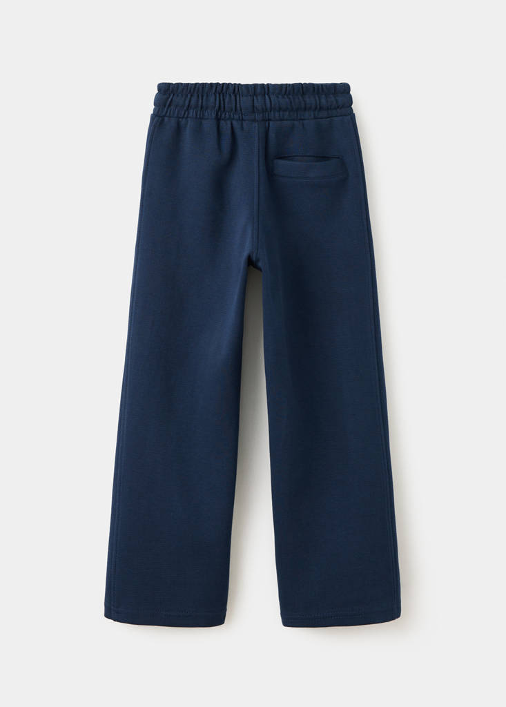 Wide leg jogger trousers — Navy