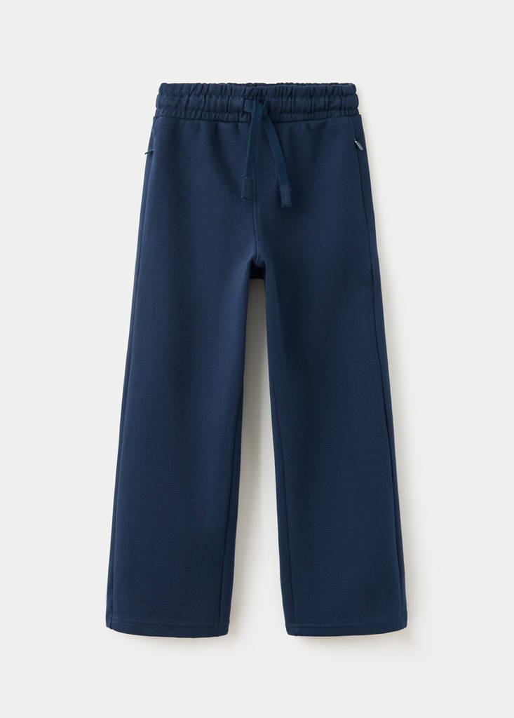 Wide leg jogger trousers — Navy
