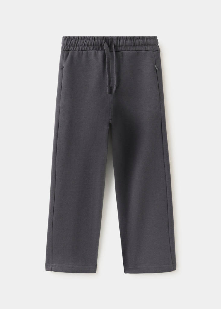 Wide leg jogger trousers — Charcoal
