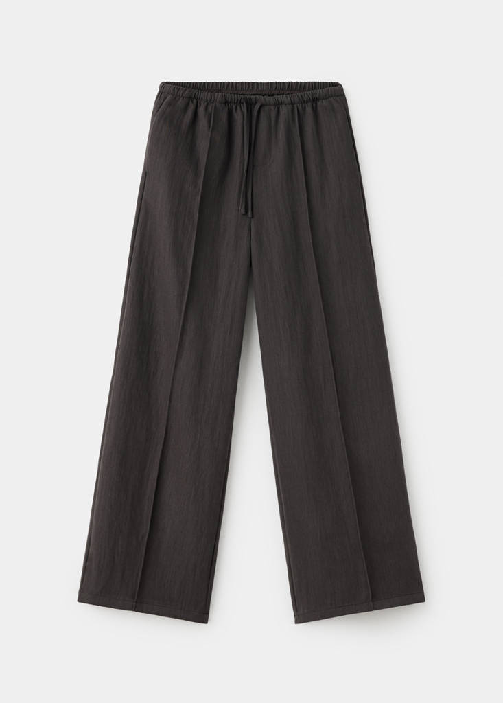 Straight-leg trousers with seam detail — Brown