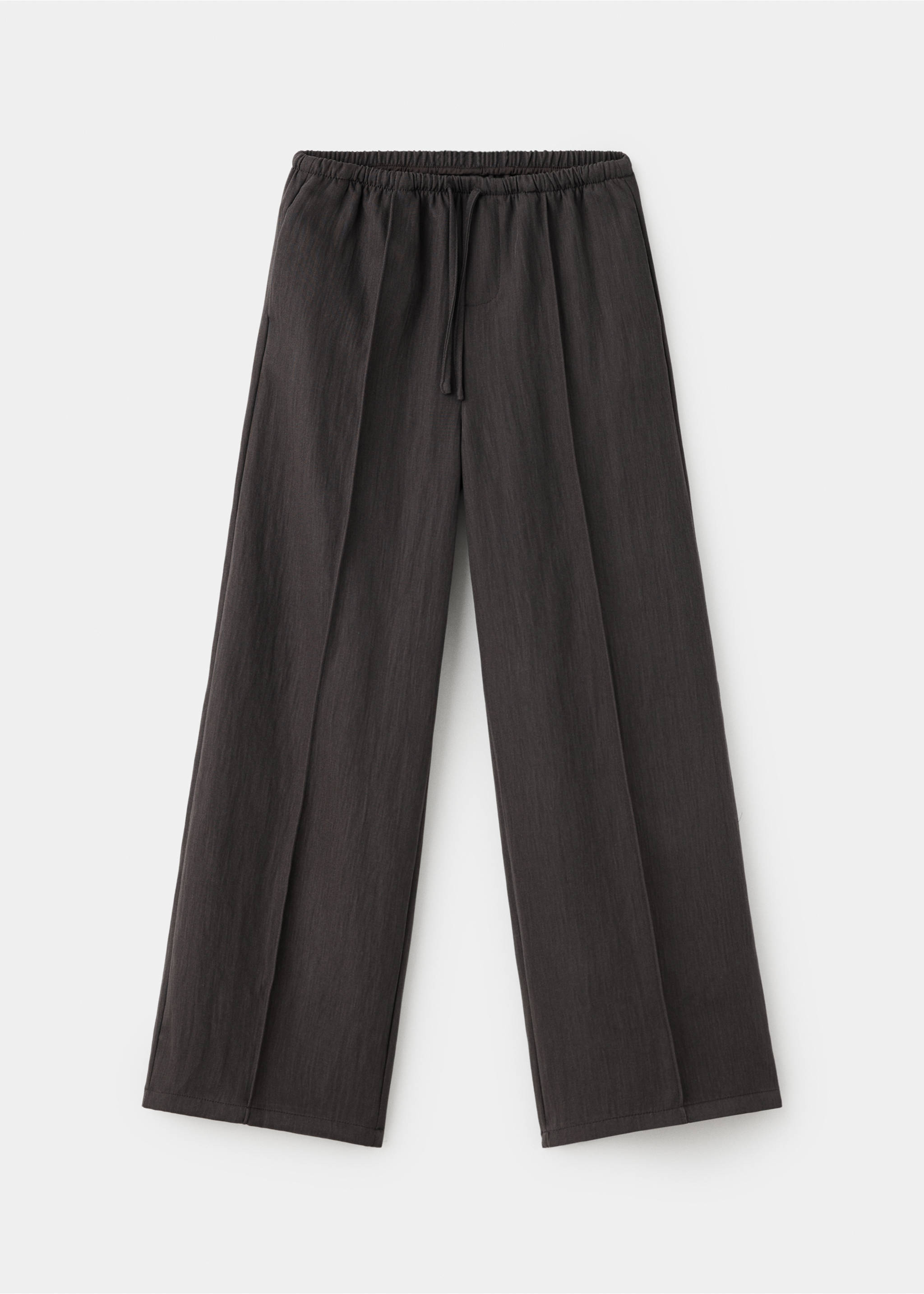 Straight-leg trousers with seam detail - Article without model, Brown. Ref: 37075165-00.