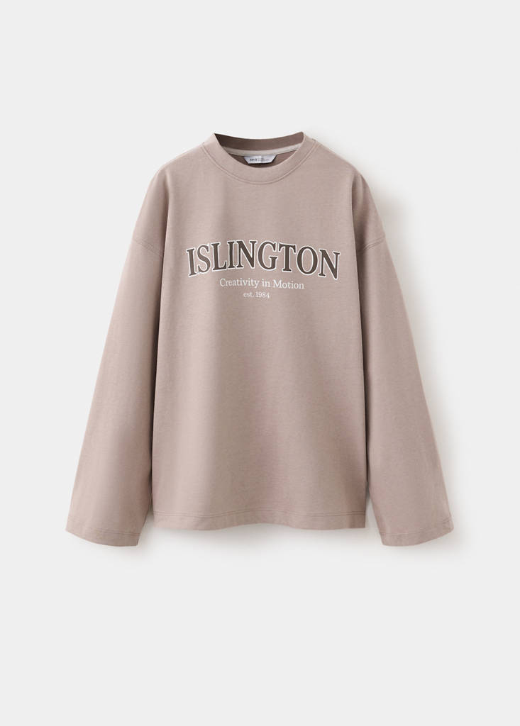 Printed cotton-blend t-shirt — Medium Brown