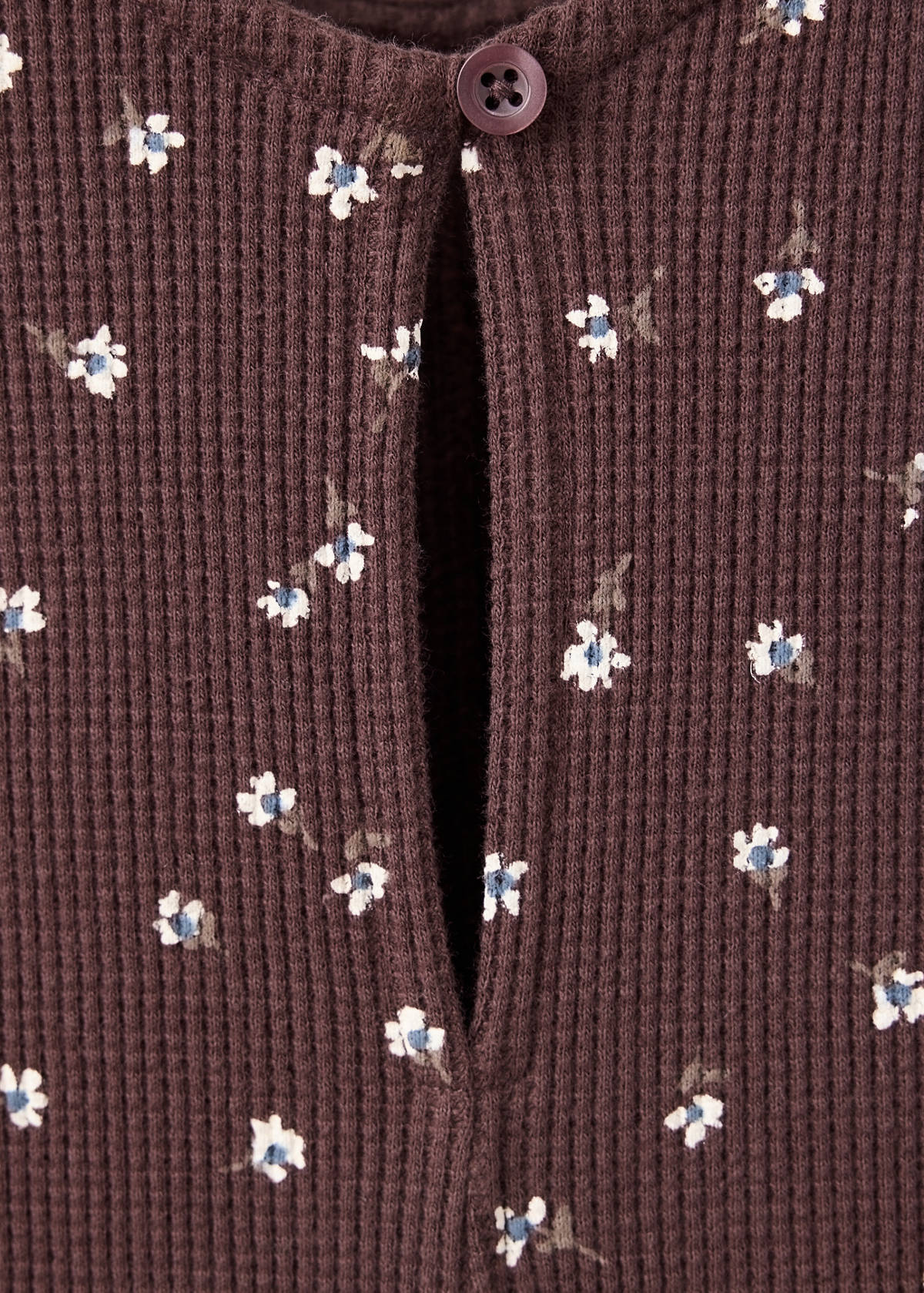 Floral cotton jumpsuit — Chocolate