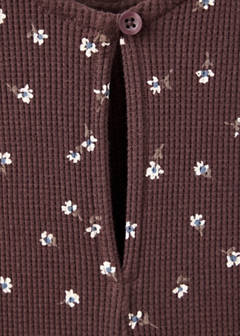 Floral cotton jumpsuit — Chocolate 3