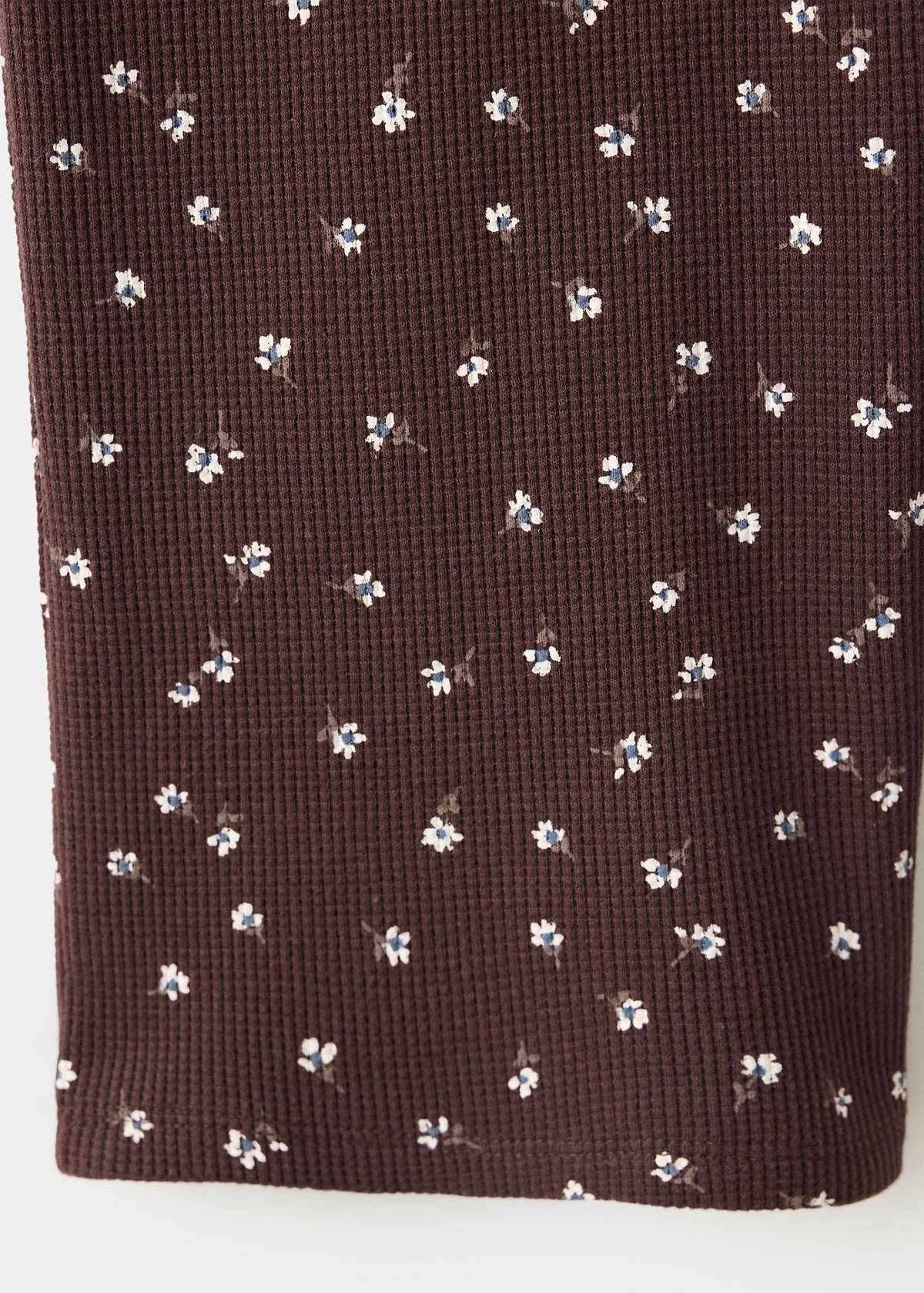 Floral cotton jumpsuit — Chocolate