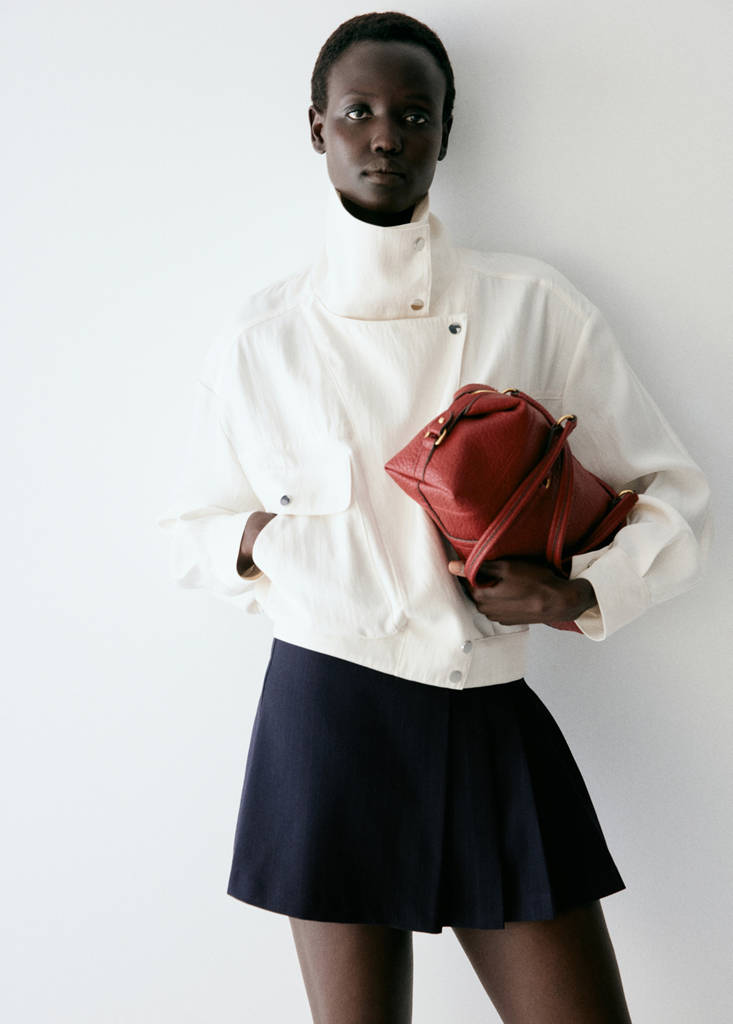 Pinstripe skort — Navy