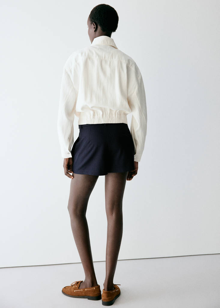 Pinstripe skort — Navy