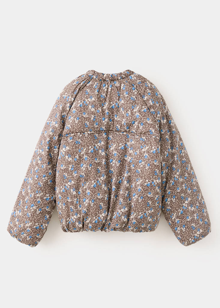 Flowers print anorak — Brown