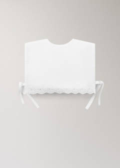 Terry bib with lace trim — White 5