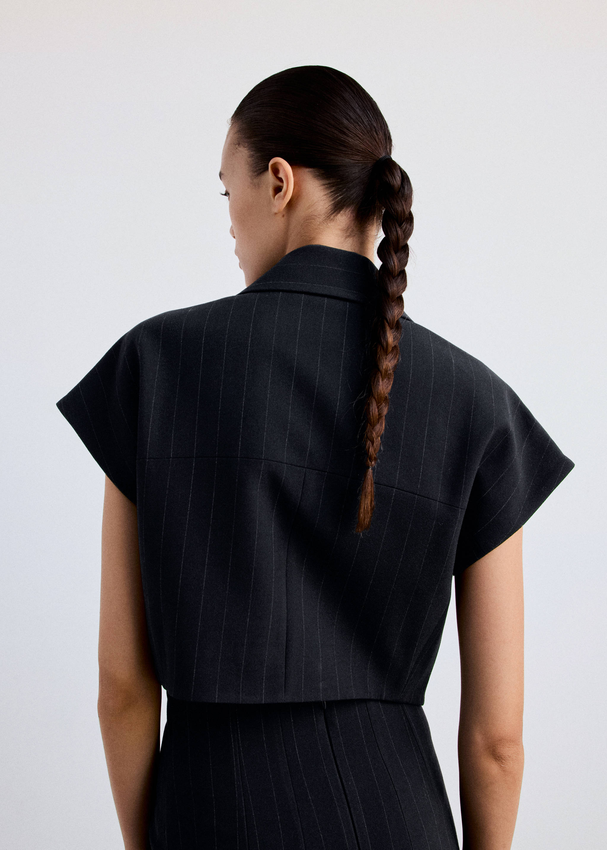 Pinstripe shirt-style waistcoat - Reverse of the article