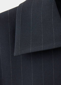 Pinstripe shirt-style waistcoat — Navy 7
