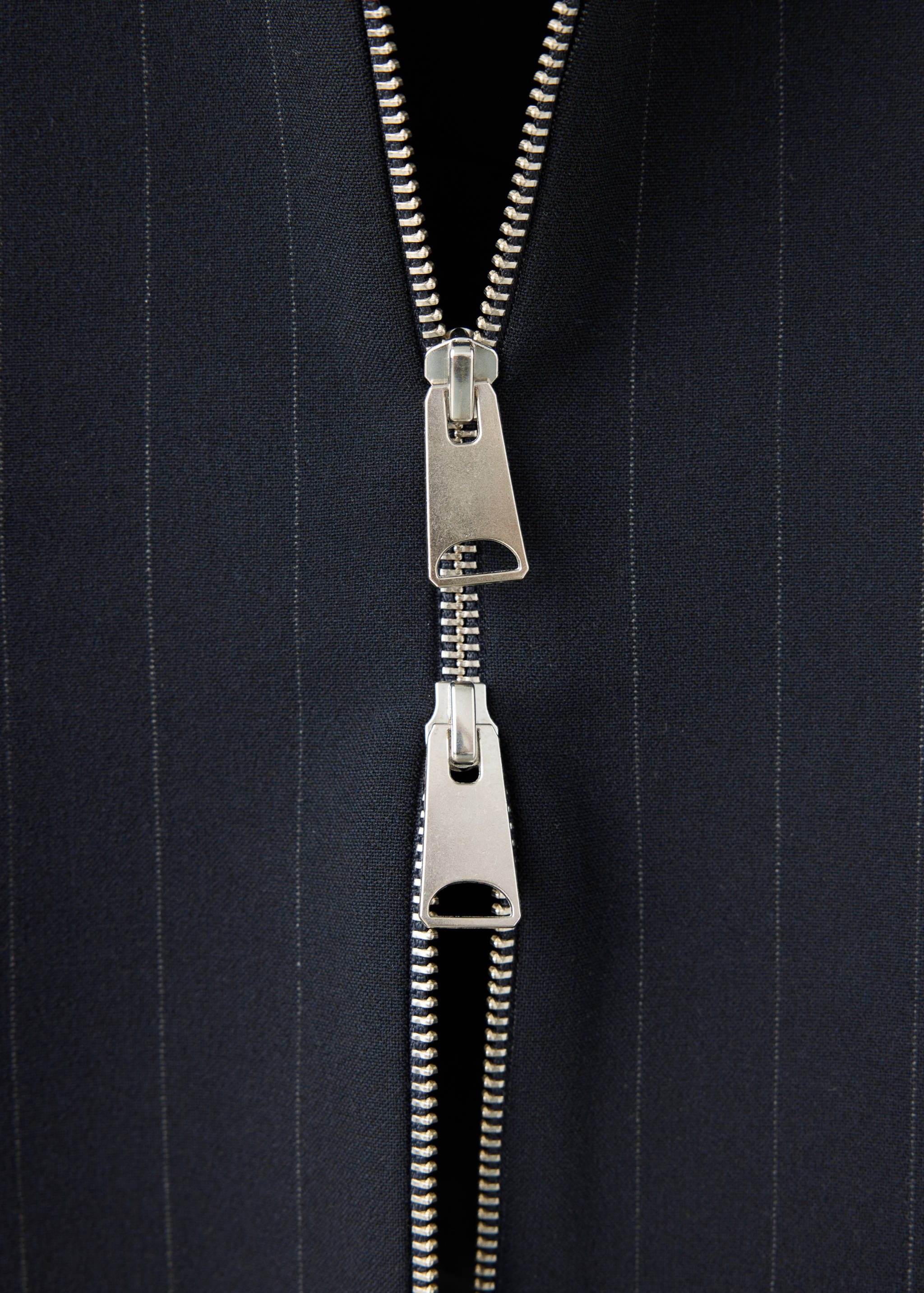 Pinstripe shirt-style waistcoat - Details of the article 0