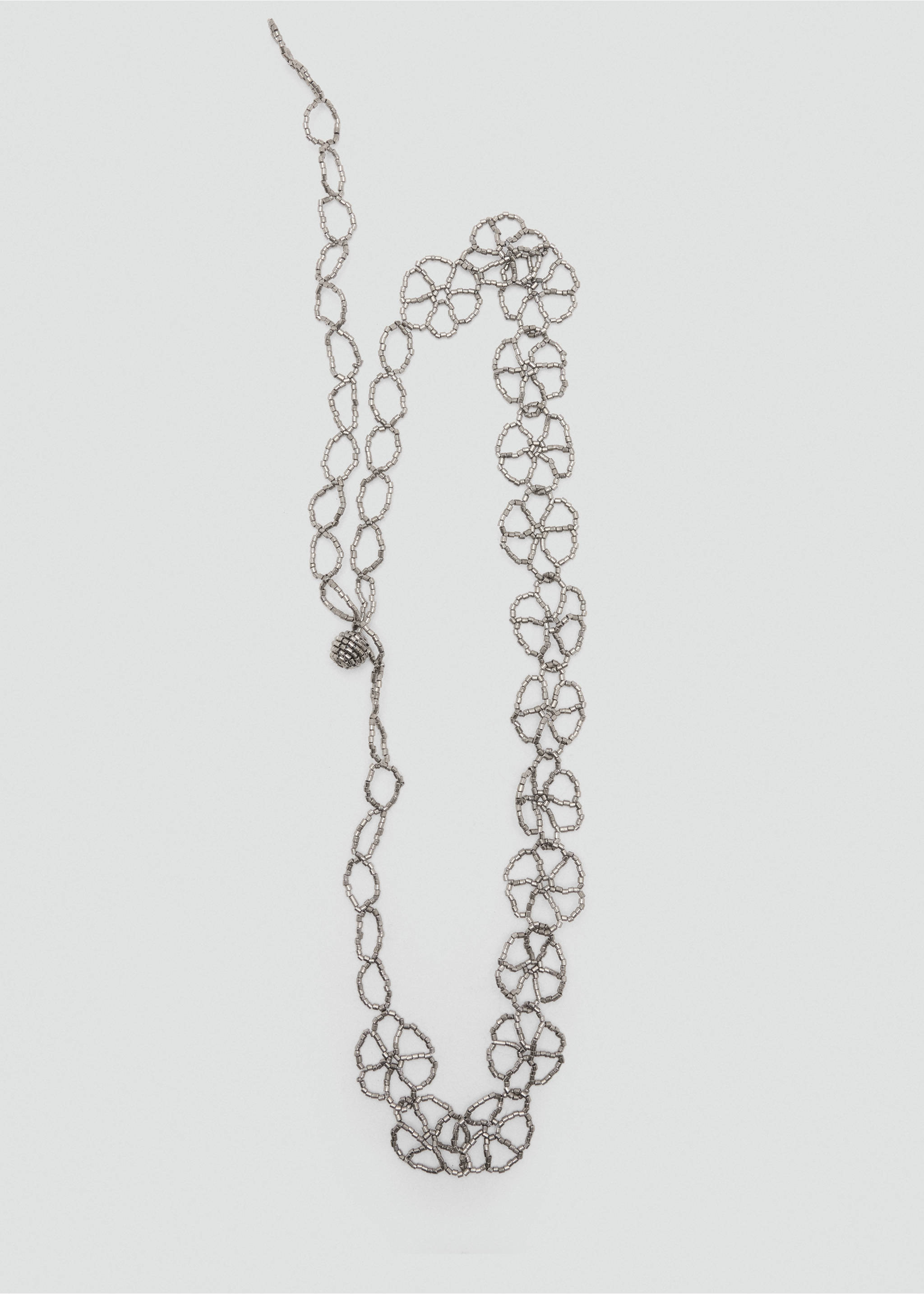 Floral crystal belt - Details of the article 1, Silver. Ref: 37075178-00.