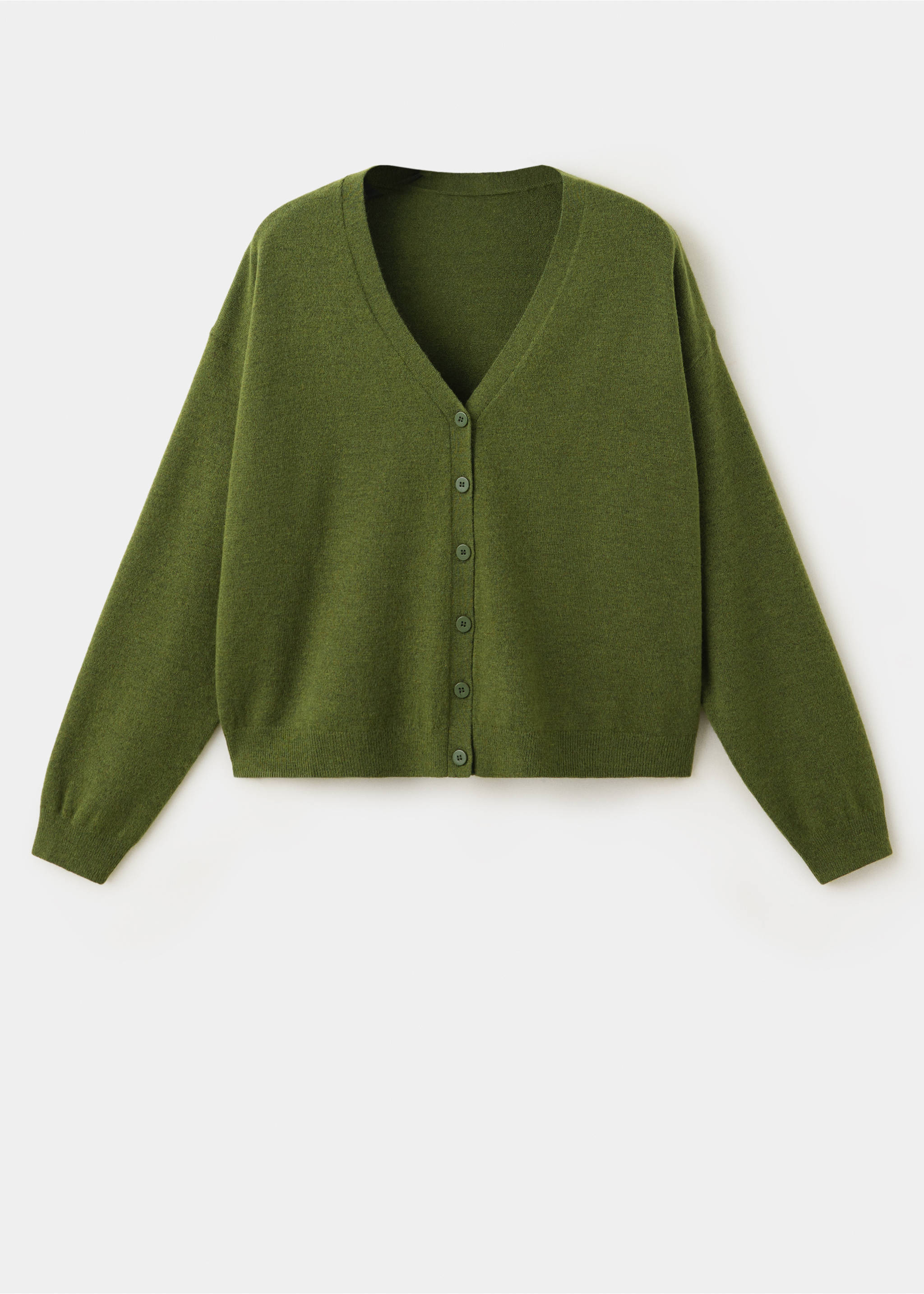 Cardigan cuello pico botones - Artículo sin modelo, Oliva. Ref: 37075836-00.