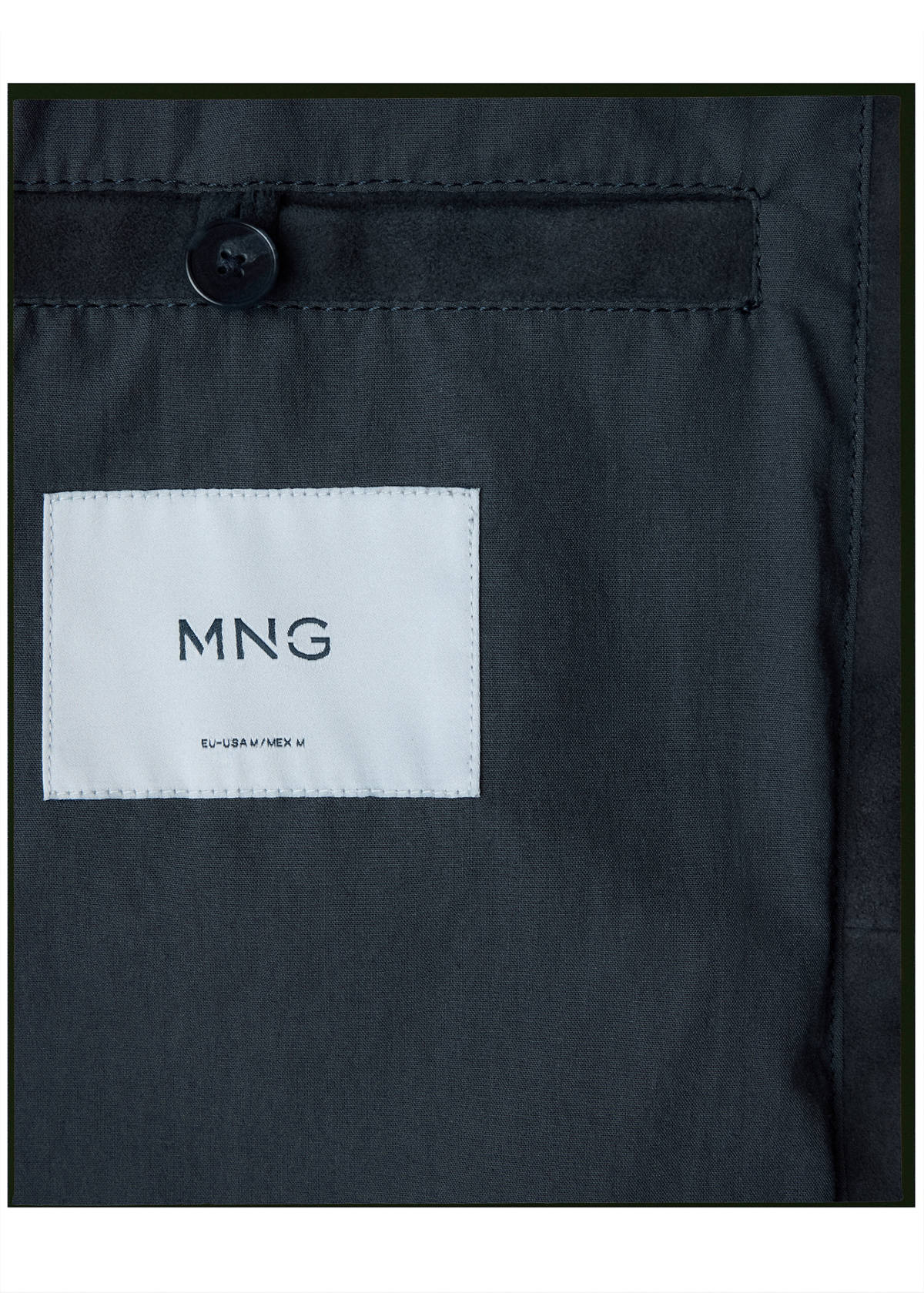 100% leather jacket with pockets — Indigo Blue