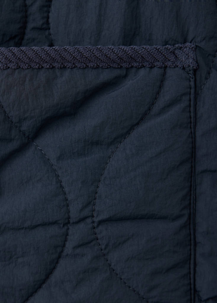 Quilted jacket with corduroy details — Navy