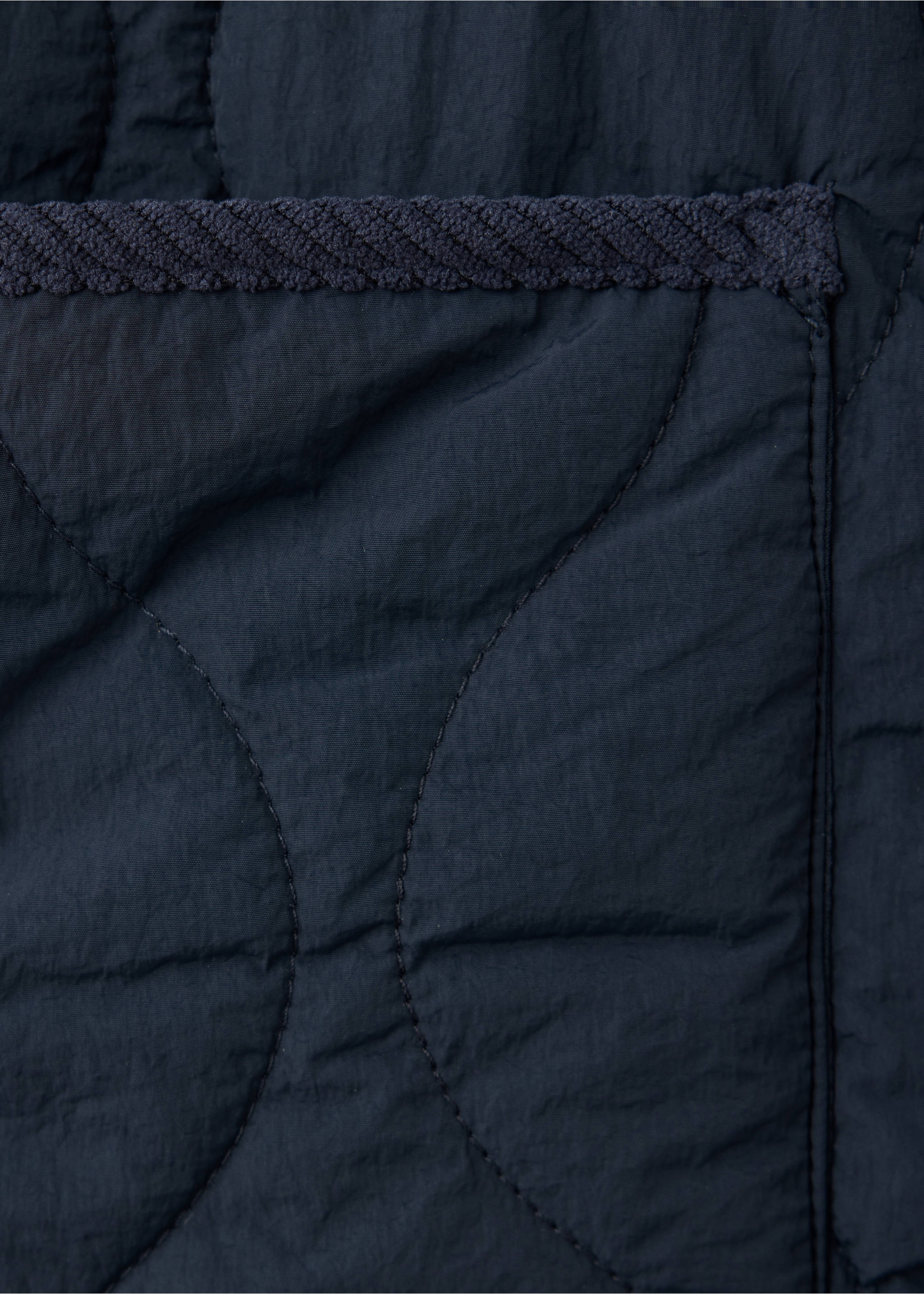 Chaqueta acolchada detalles pana - Detalle del artículo 0, Azul marino. Ref: 37075839-00.