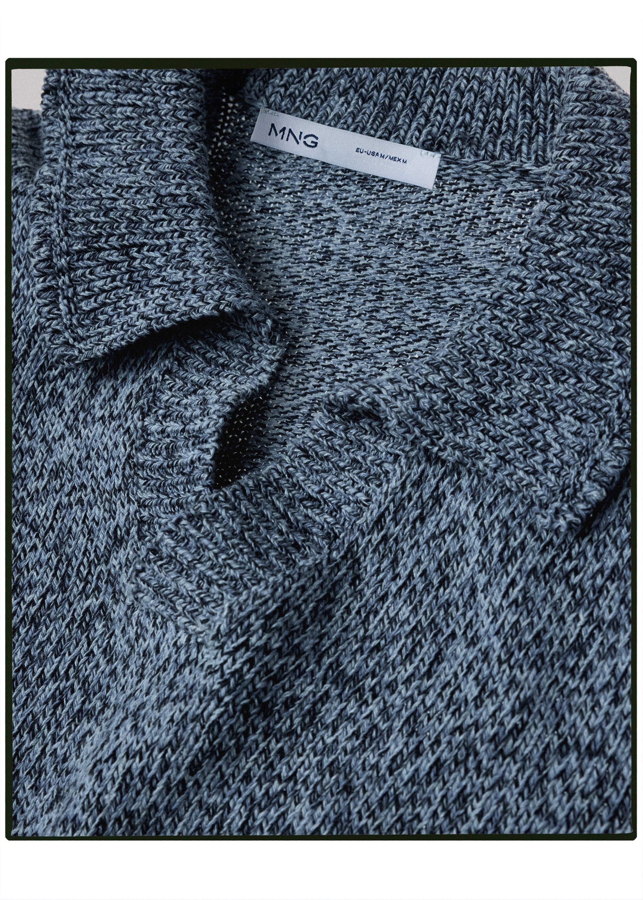 100% cotton knitted polo shirt, made in Italy - Details of the article 8