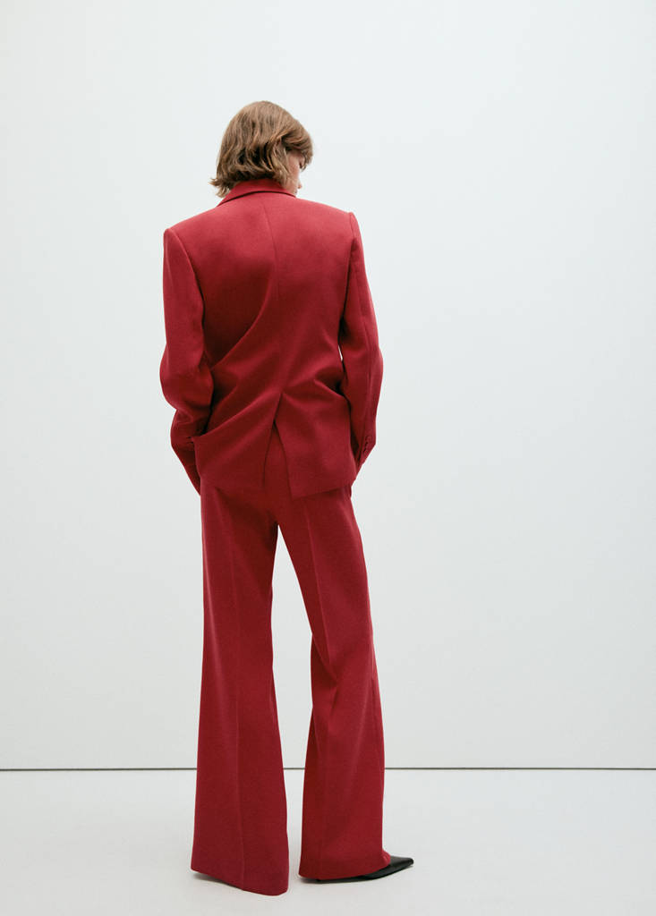 High-waist suits trousers — Red
