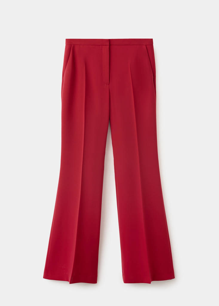 High-waist suits trousers — Red