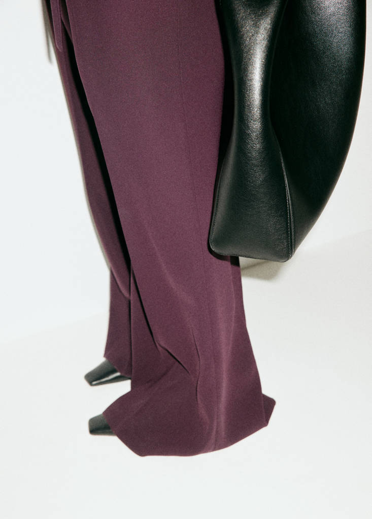 High-waist suits trousers — Maroon